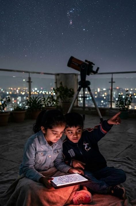 Guided skywatching in Vasant Kunj